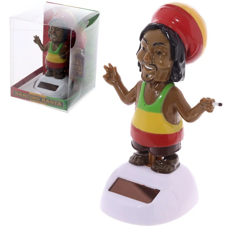 Rasta solar garden light featuring ABS plastic body with metal magnet/copper components, CE/UKCA marked