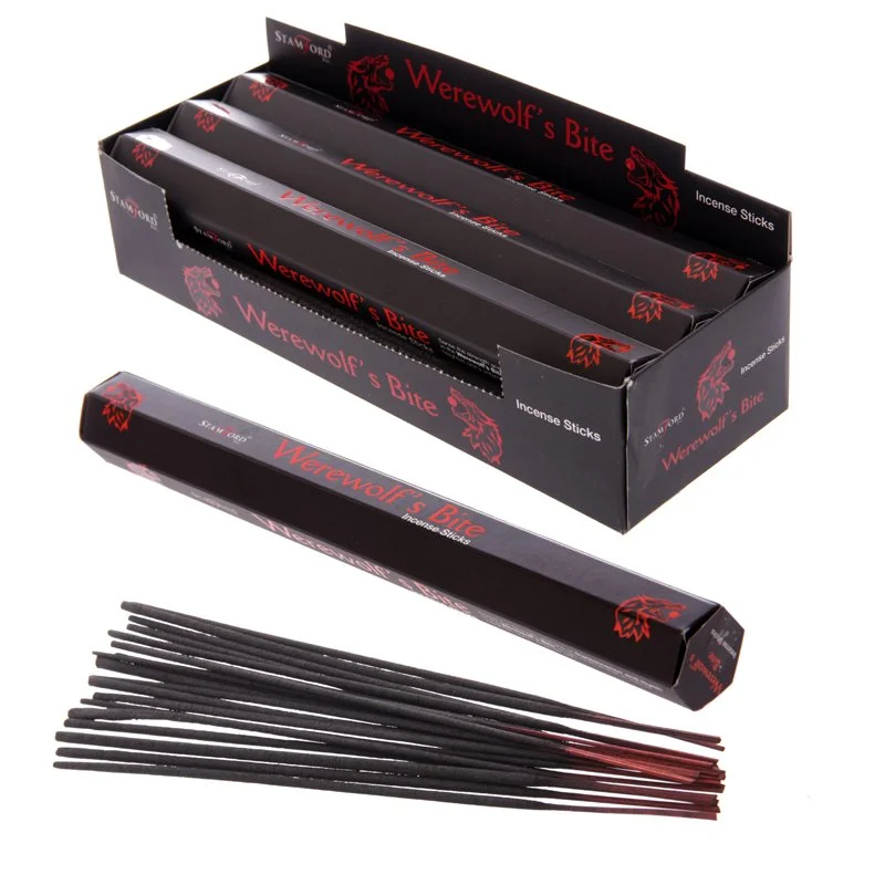 Black incense sticks in a pack of 12 bundled for Halloween