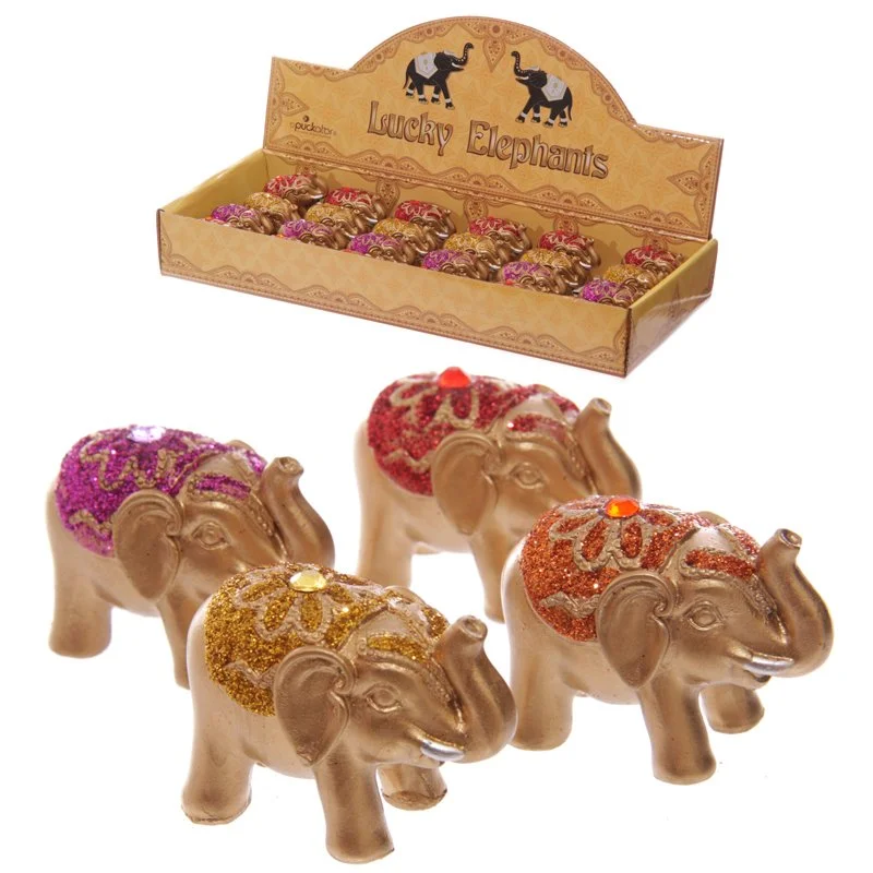 Mini resin lucky elephant figurine from China