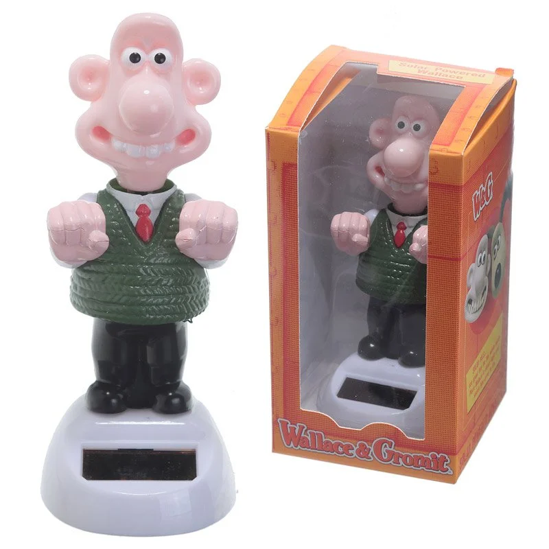 Solar Pal Wallace figurine made from plastic and metal, featuring a magnet and copper details
