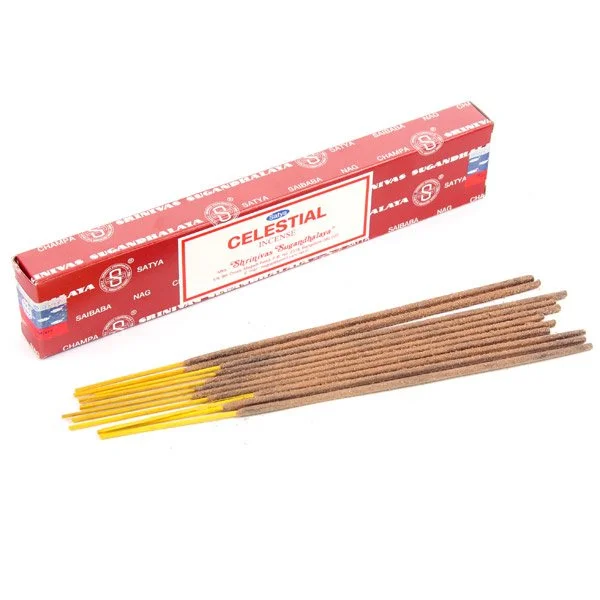 Pack of 12 Satya Nag Champa incense sticks with cruelty‑free and vegan labels