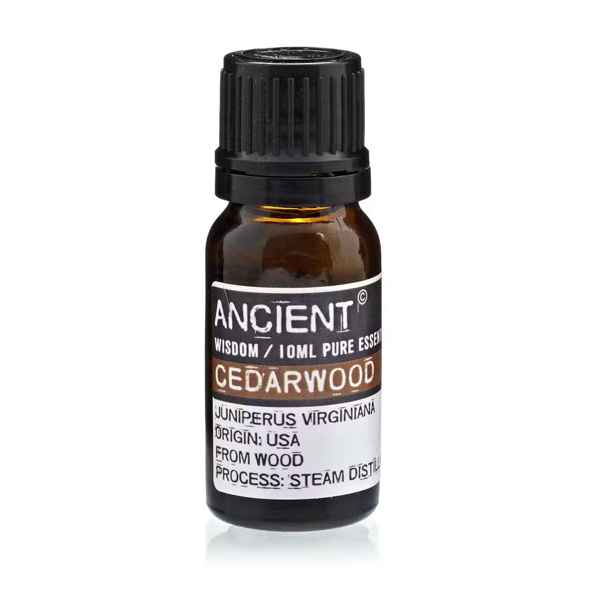 10 ml bottle of Virginian cedarwood oil.