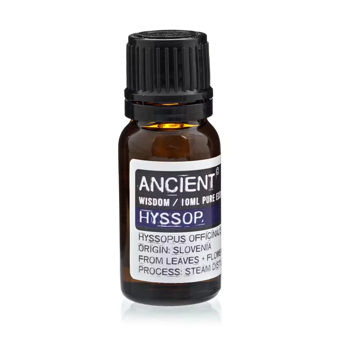 10 ml glass bottle of Hyssop aromatherapy oil