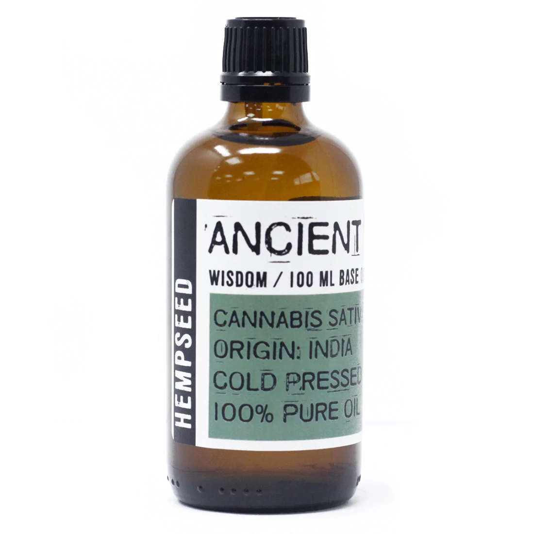Bottle of hempseed oil labeled 100ml