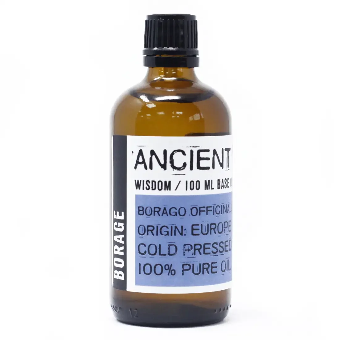 Bottle of 100ml borage essential oil.