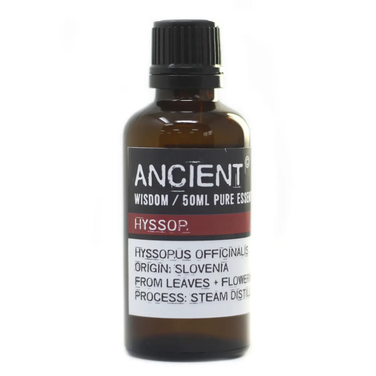 Hyssop 50ml bottle on a white background