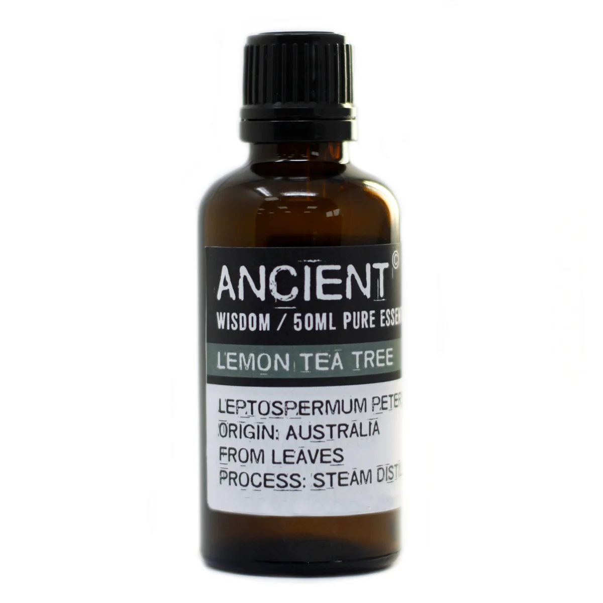 50ml lemon oil bottle labelled Lemon Tea Tree.