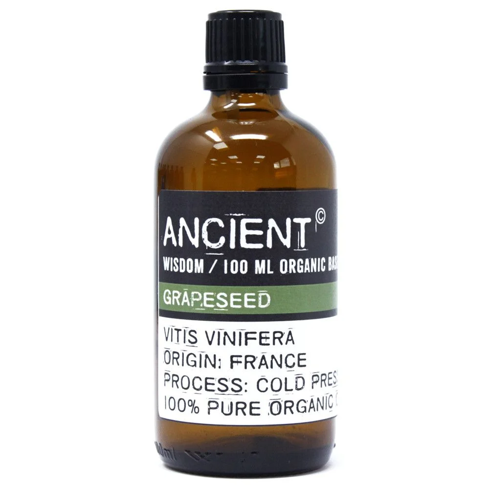 100ml bottle of organic grapeseed oil