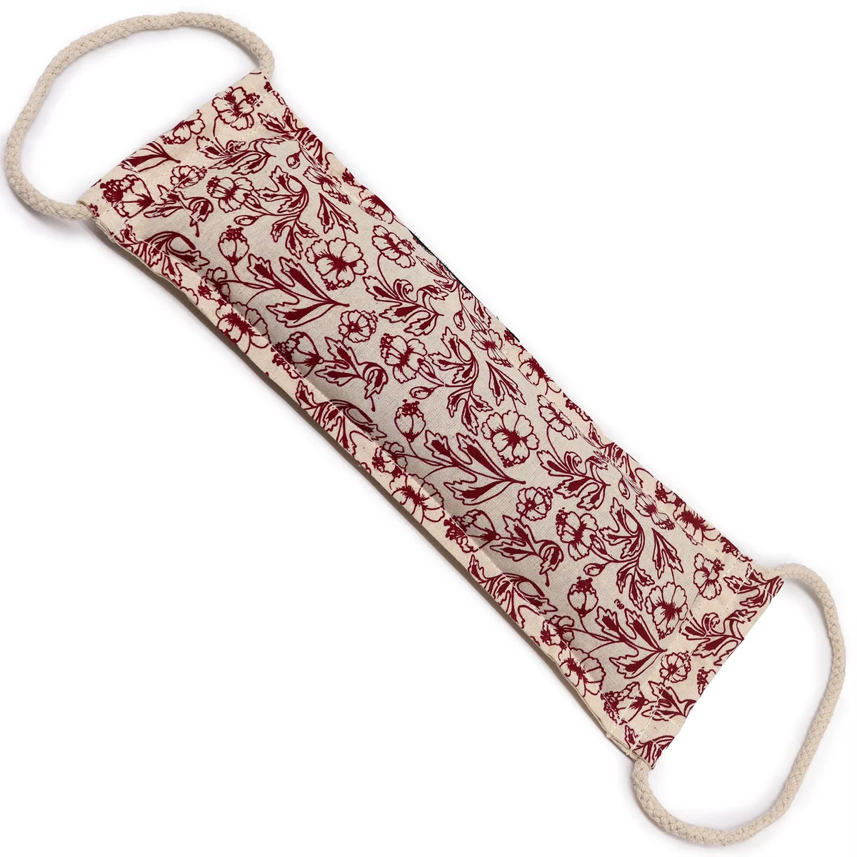 Purple natural cotton wheat bag on plain white background