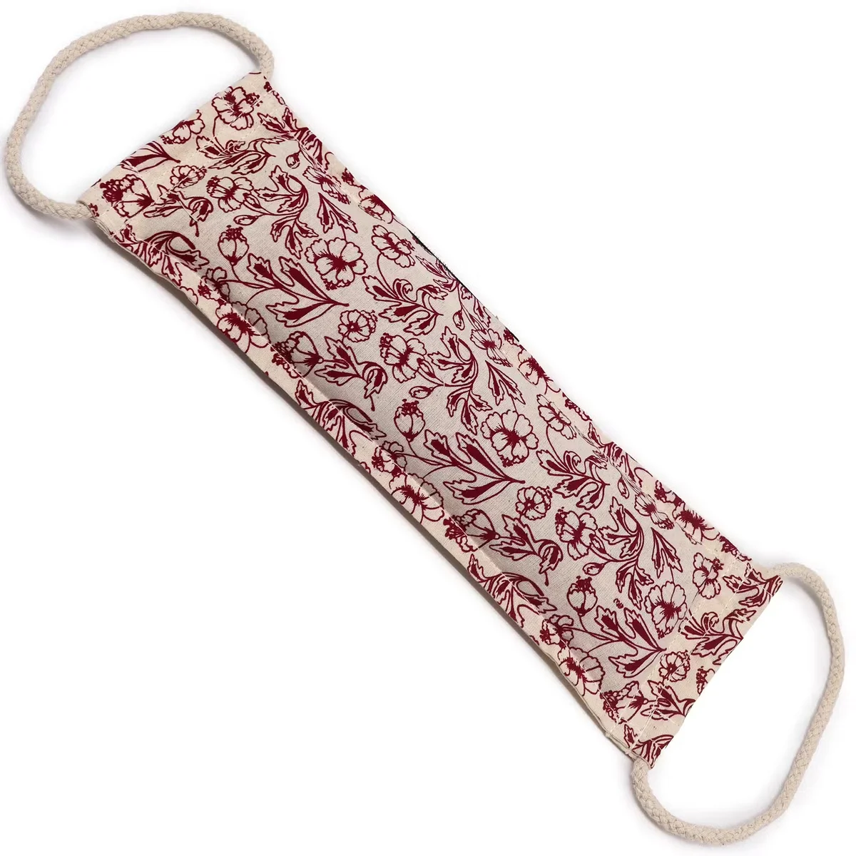 Purple natural cotton wheat bag displayed against light background