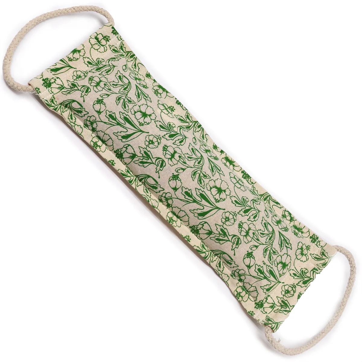 Green natural cotton wheat bag.