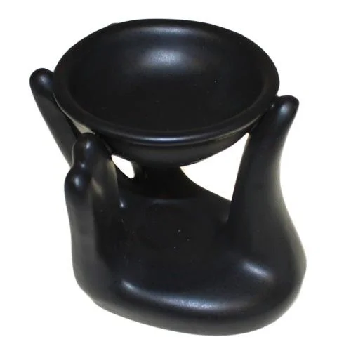 Black oil burner on a white background
