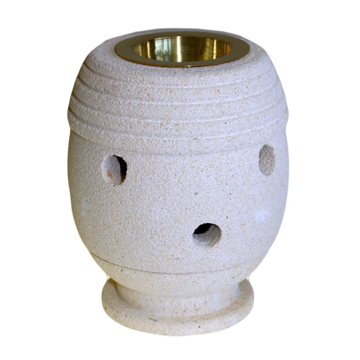 Stone oil burner classic in a neutral setting, showcasing its sleek design.