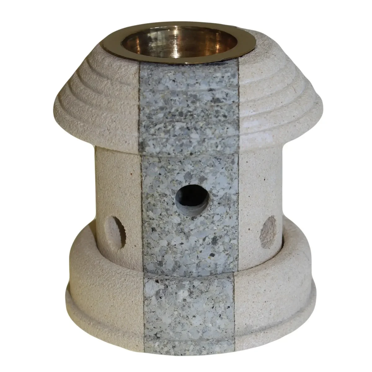 Stone oil burner lantern combo