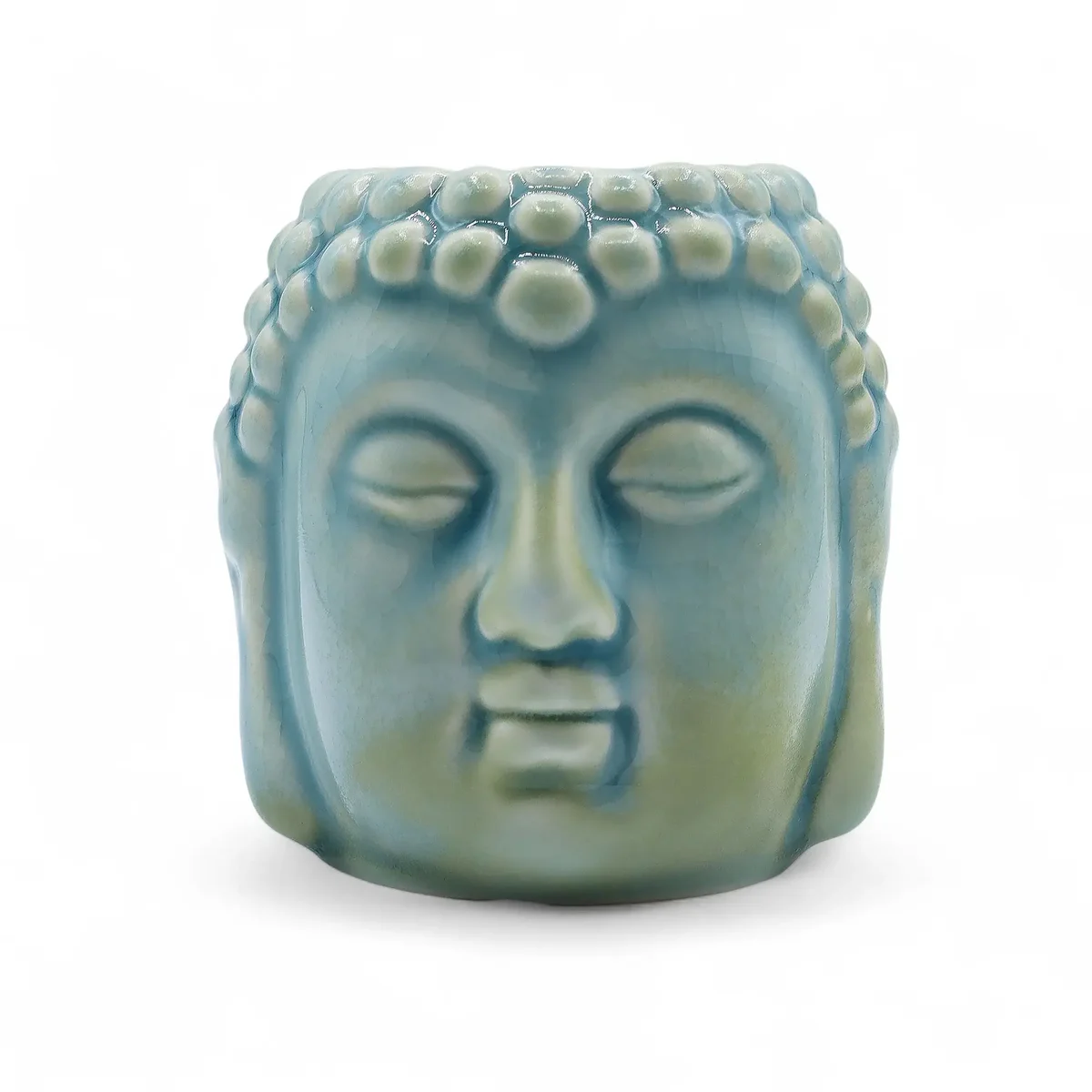 Blue Buddha oil burner with simple ceramic design.