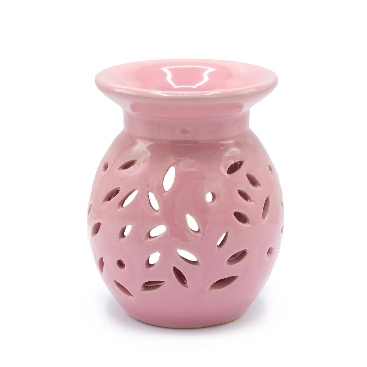 Floral oil burner in a rose‑scented design.