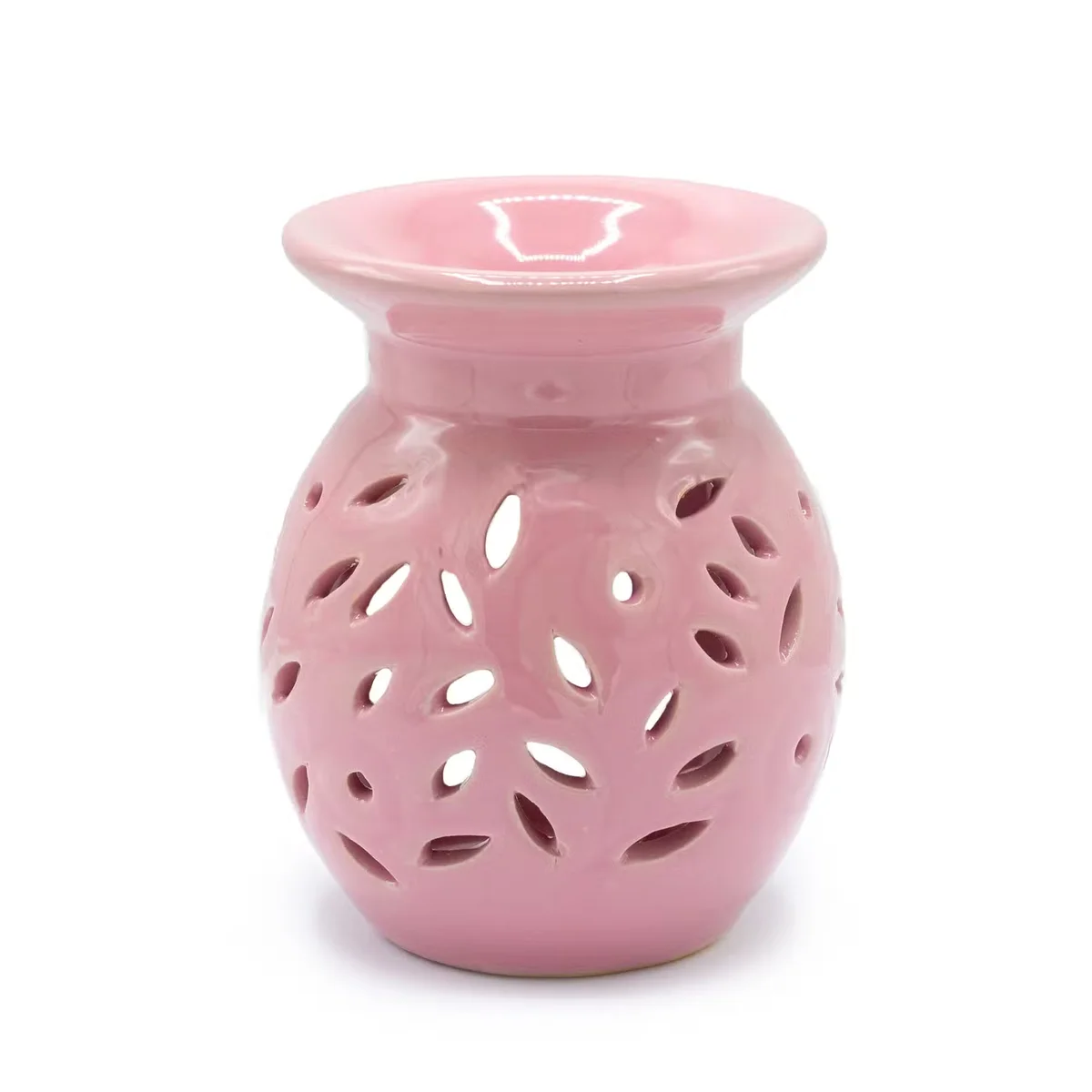 Rose scented decorative oil burner with floral design