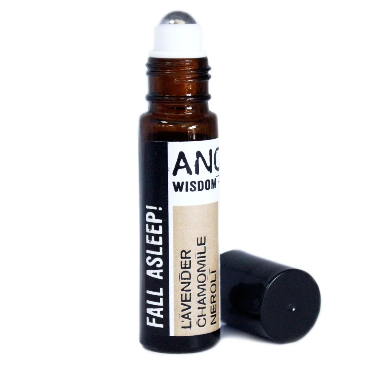 10ml roll‑on bottle of sleep essential oil, small dark liquid with roll‑on applicator