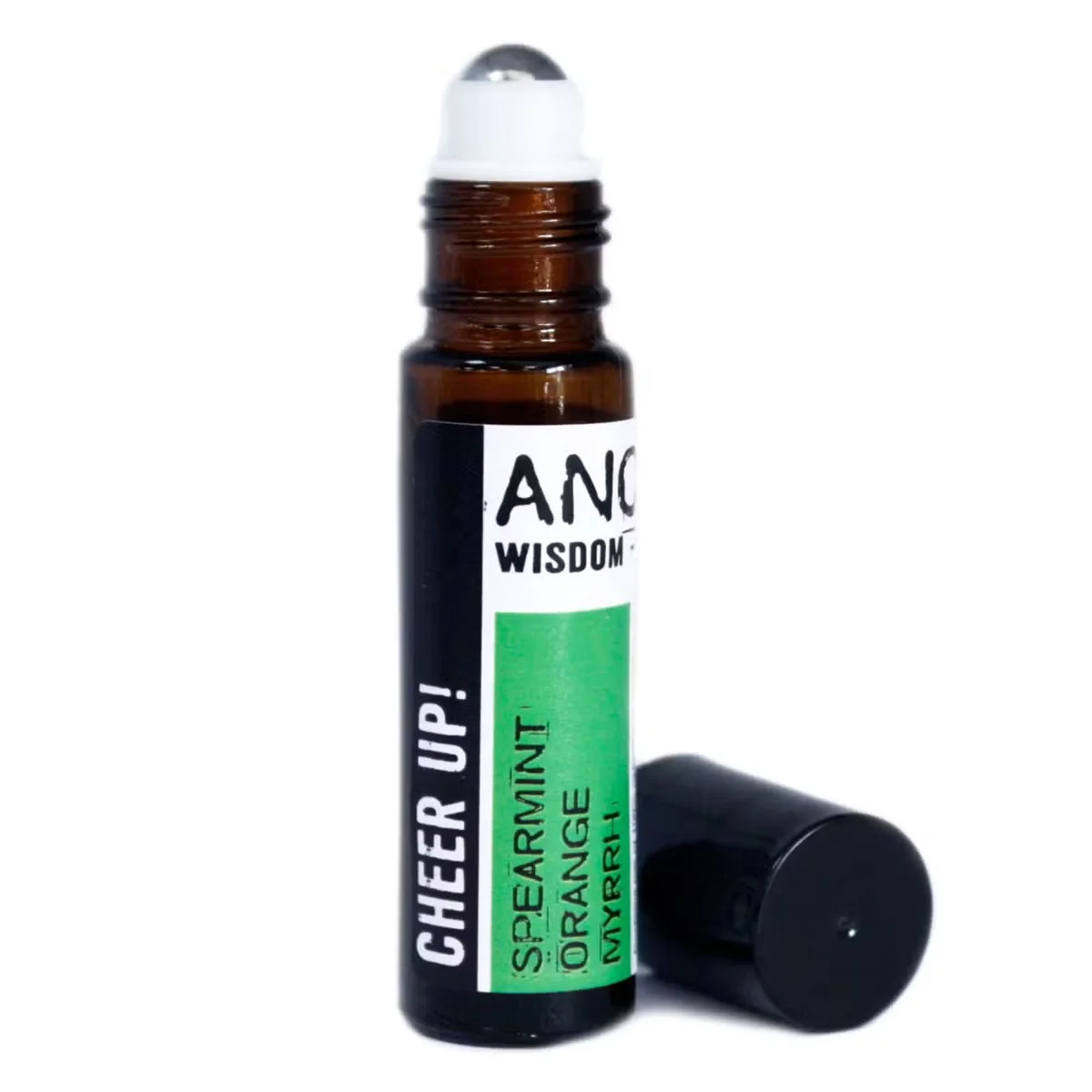 10ml roll on essential oil blend bottle with Cheer Up label and roll‑on cap.