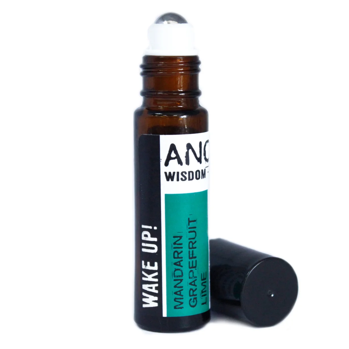 10 ml roll‑on bottle labelled Wake up essential oil blend