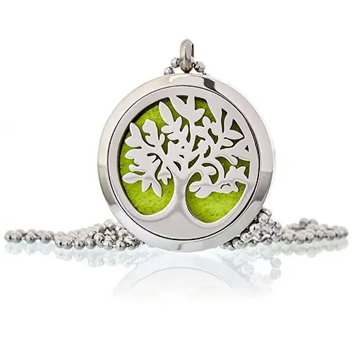 30mm tree of life necklace with aromatherapy diffuser pendant.