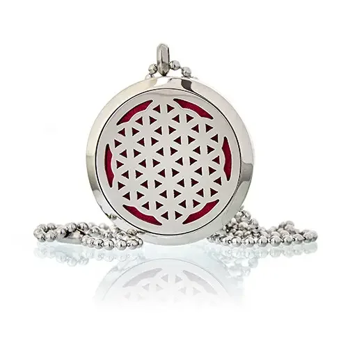 30mm flower of life necklace with aromatic diffuser pendant