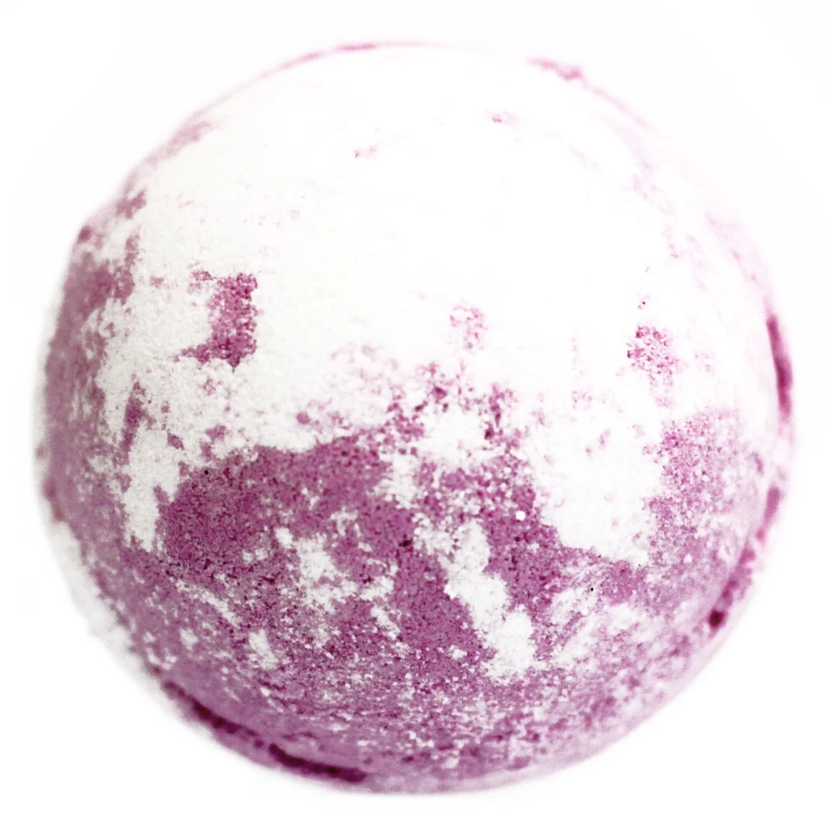 Black pepper bath bomb made with shea butter and raspberries