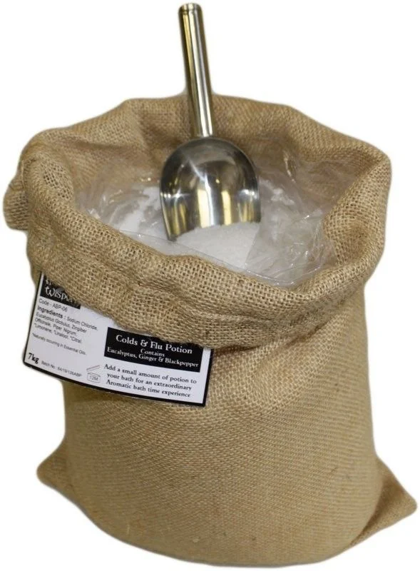 7kg cold and flu potion in a Hessian sack