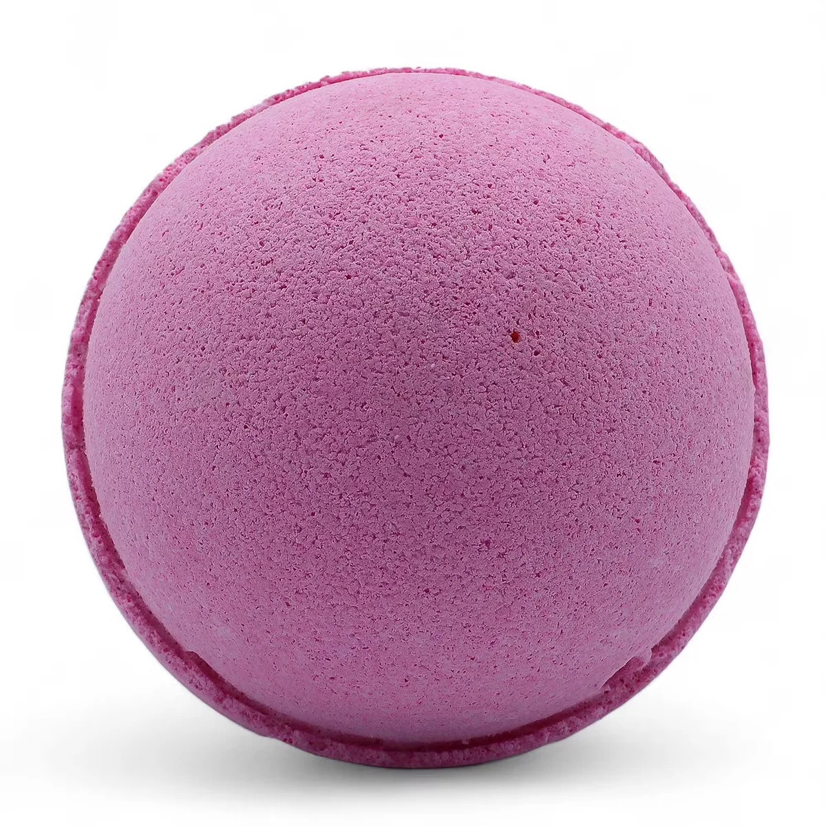 Set of bath bombs in very berry shades, three frosted spheres displayed together