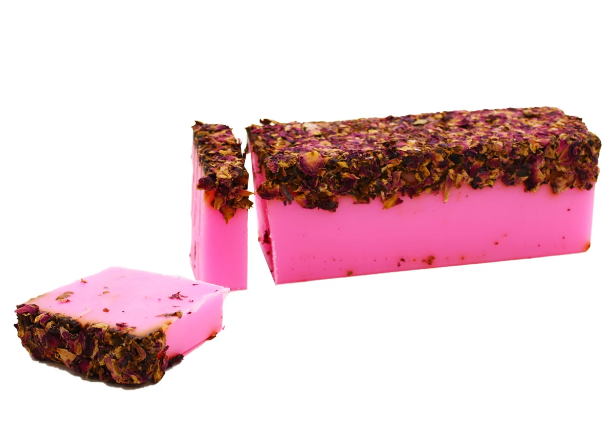 Rose & Rose Petals soap loaf