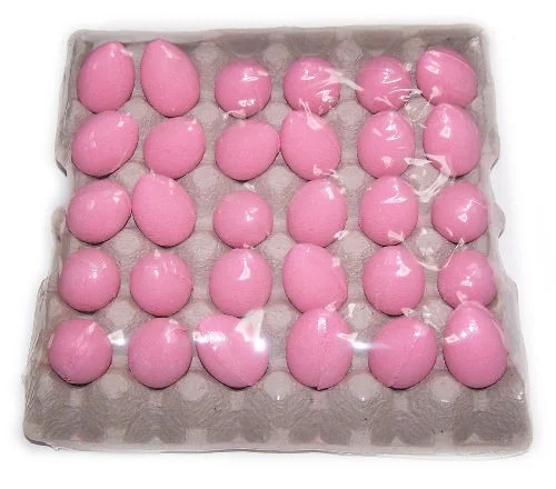 Tray of cherry bath eggs for soak