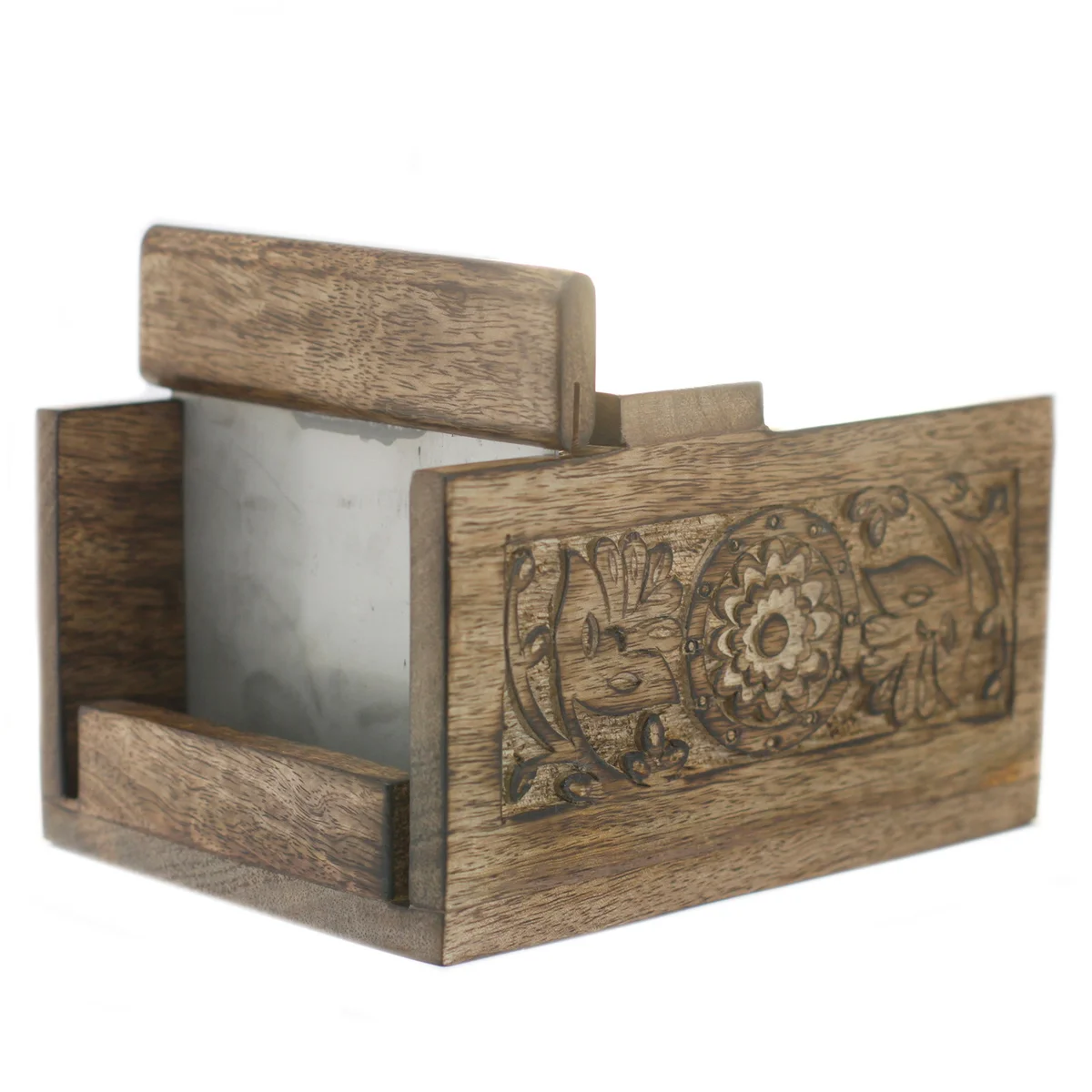 Mango wood antique style soap cutter on a light wooden surface