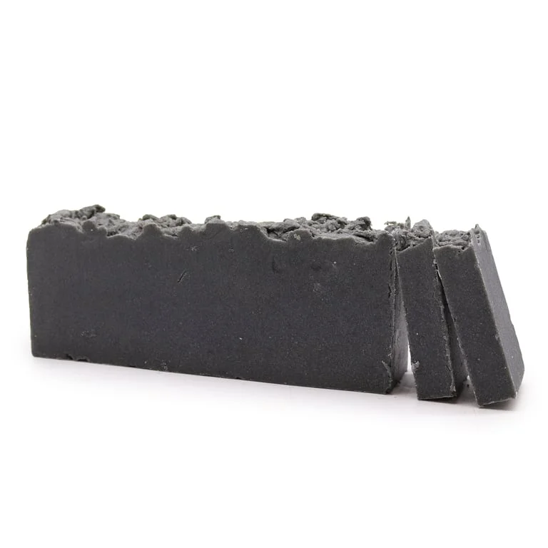 Exfoliating olive oil soap loaf.