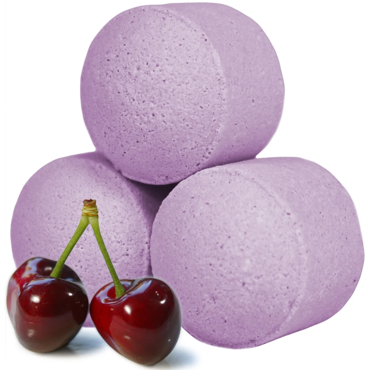 Box of mini black cherry chill pills bath bombs