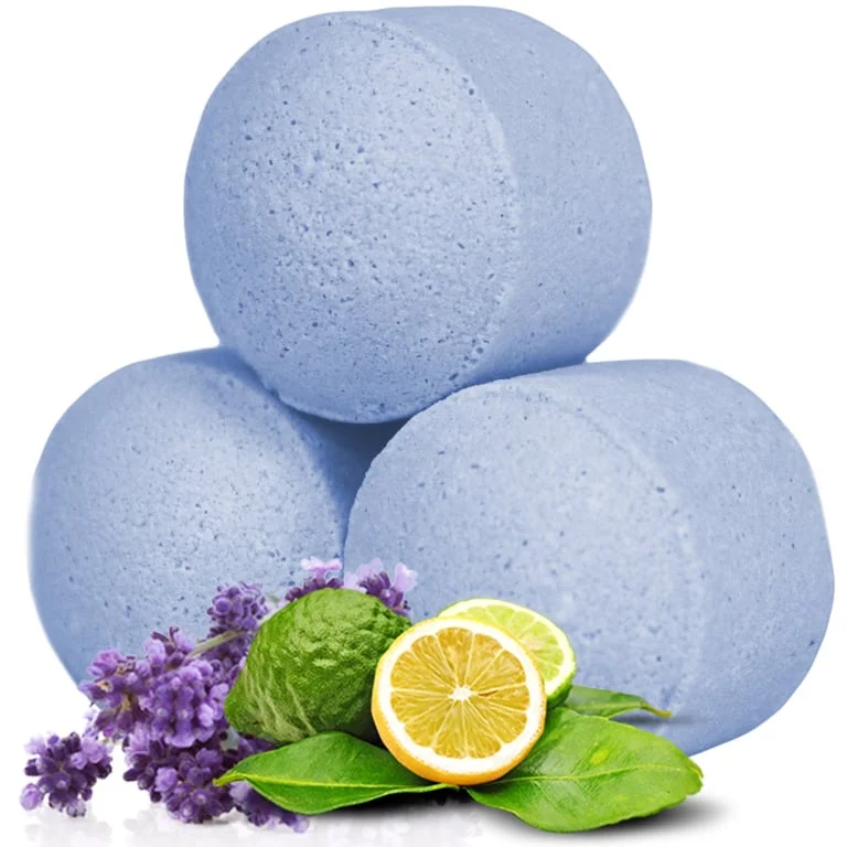 Box of 1.3kg Bergamot & Lavender Chill Pills mini bath bombs