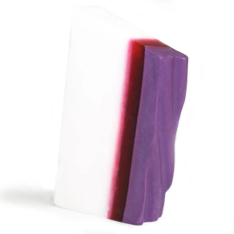 Tropical paradise scented soap loaf in clear plastic, scented with mangosteen, sunny tropical vibes