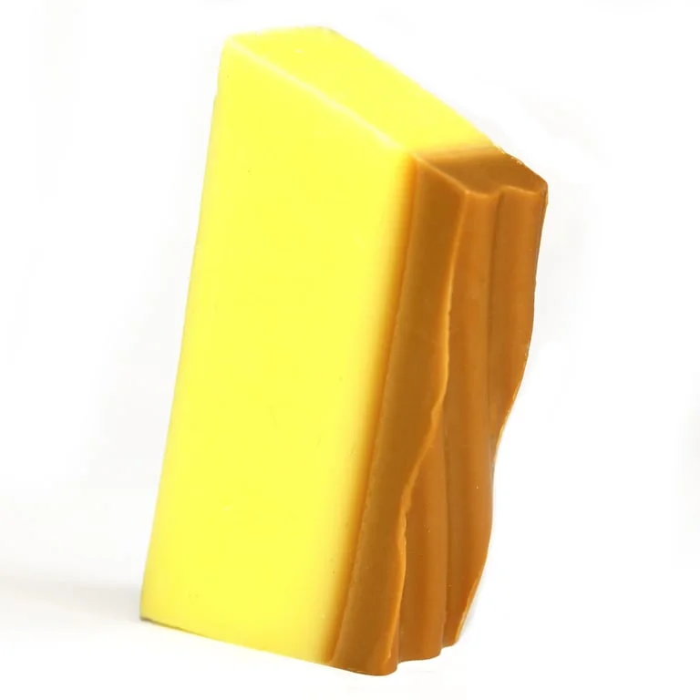 Pineapple scented soap loaf in tropical style.