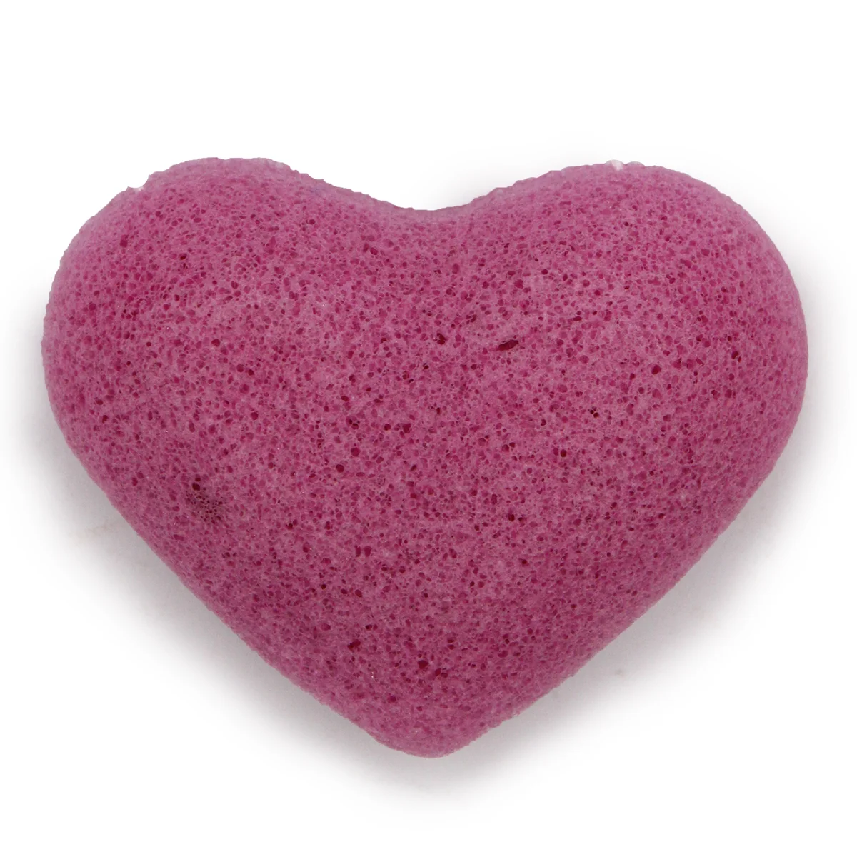 Lavender heart shaped konjac sponge for bath skin care.