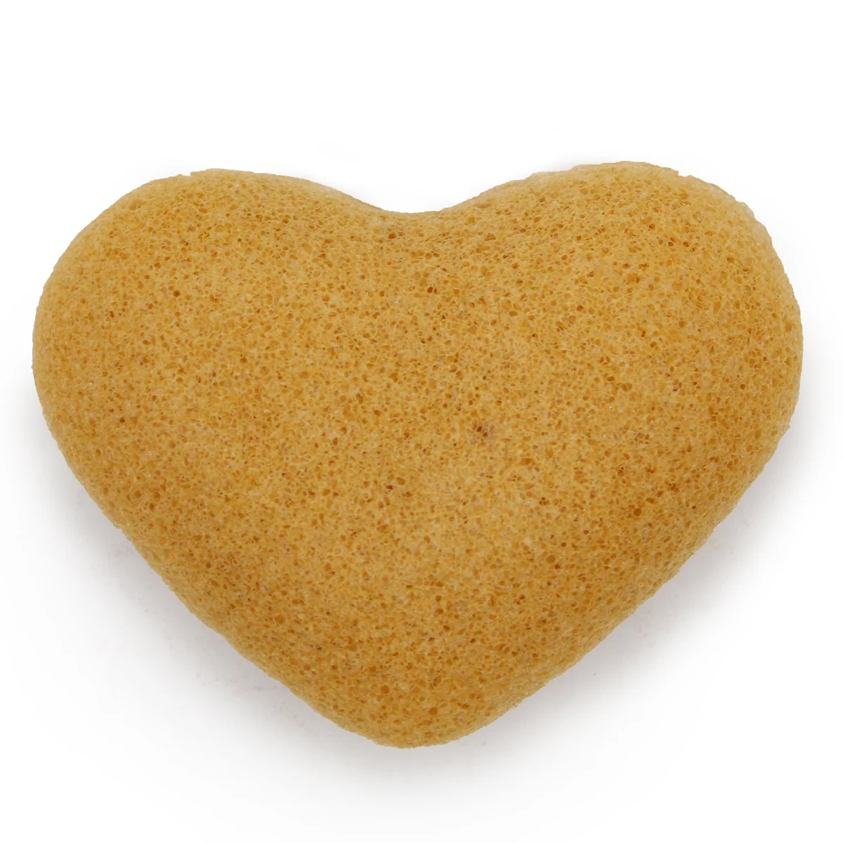 Konjac heart sponge in peach colour, a heart‑shaped konjac heart cleanser.