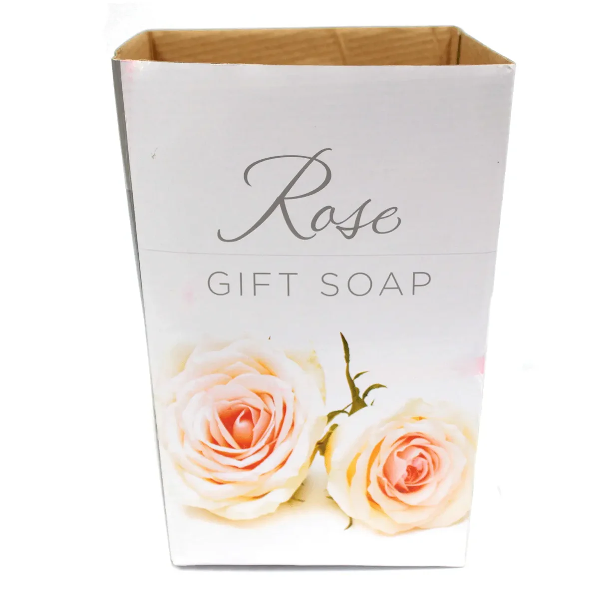 Single rose holder display stand holding a single rose, featuring a slender pedestal.