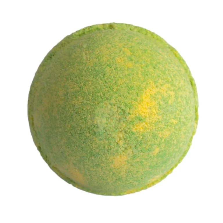 Three colourful Piña Colada bath bombs in a set, ready to fizz in bath water.