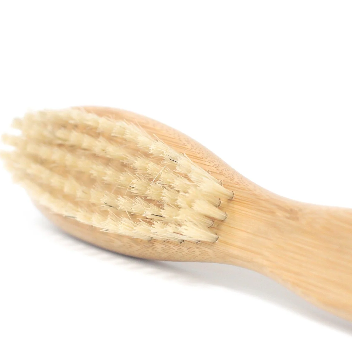 Beard brush with handle and bristles.