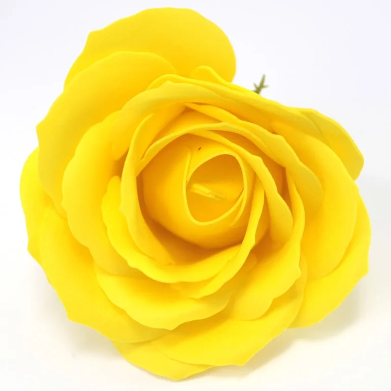 Large yellow soap flower, handcrafted rose design – a stylish, hand‑crafted soap making a great gift