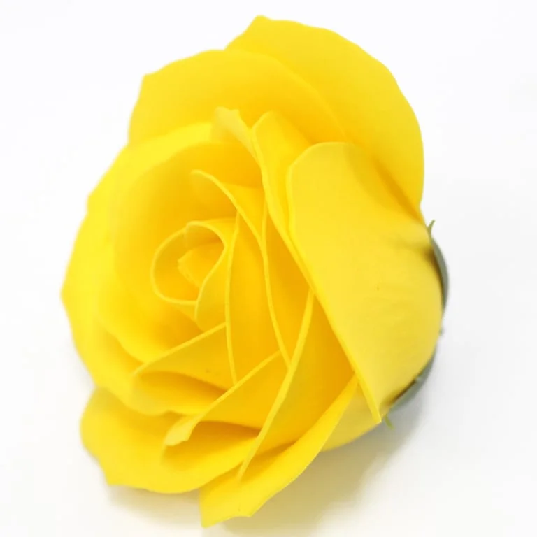 Large soap flower, a handcrafted yellow rose‑sized soap styled as a decorative flower.