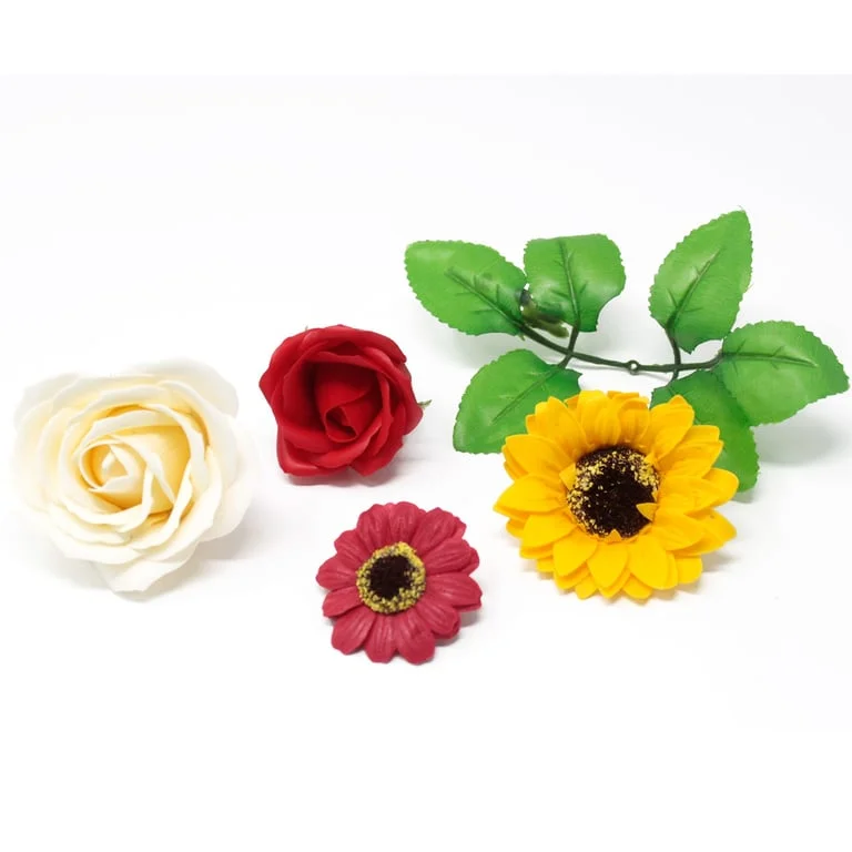 Craft flower leaf set of 60 pieces displayed in a small pile.