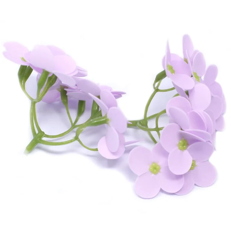 Craft soap flower in lavender scent, shaped like a hyacinth bean