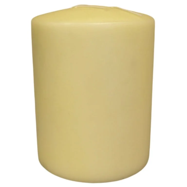 Church candle 200x150 with three wicks, tall rectangular design and felted base.