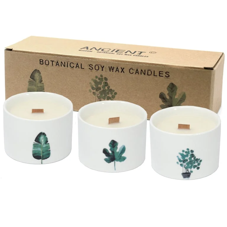 Mullberry botanical candle in a clear glass jar.