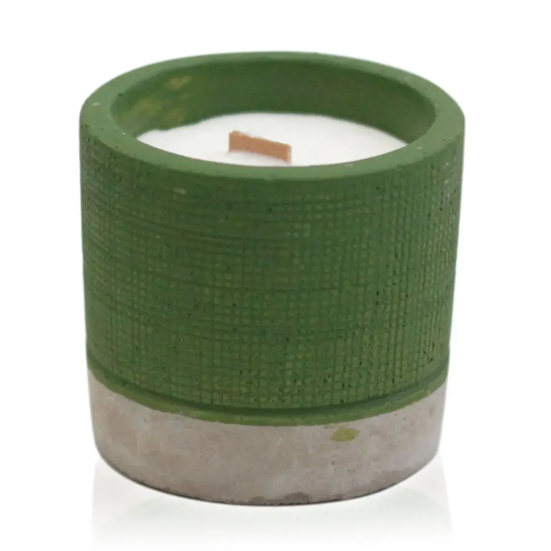 Green sea moss pot with fresh herbs inside, bright green earthy vibe.
