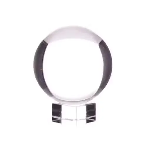 40mm crystal ball on stand shown on a flat surface